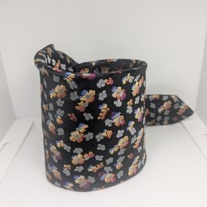 Rainbow Floral mens necktie Round& Yorke gold label